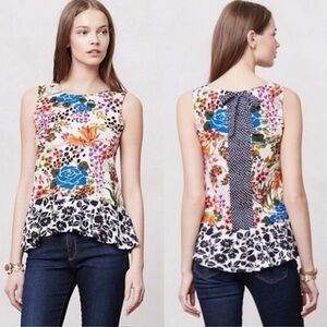 Anthropologie Postmark Mixed Pattern Cultivar Tank, Size XS